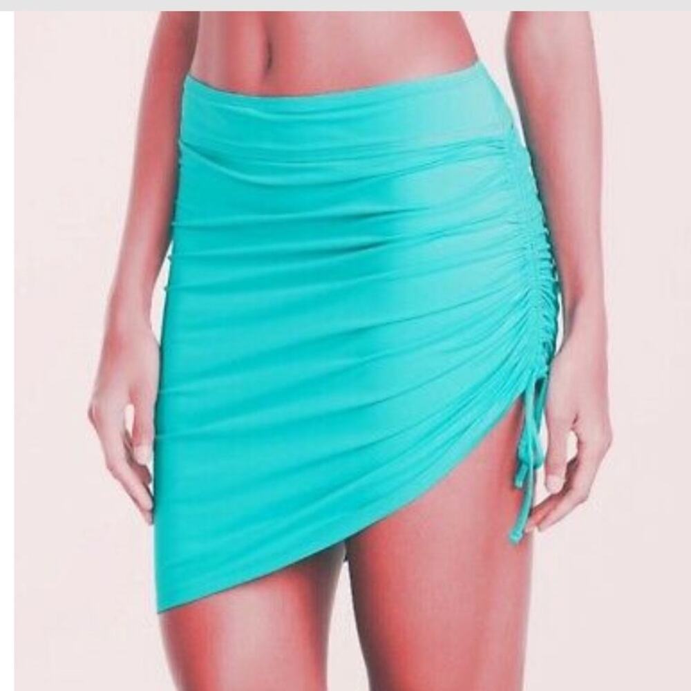 Tommy Bahama Green Side Shirred Skirt